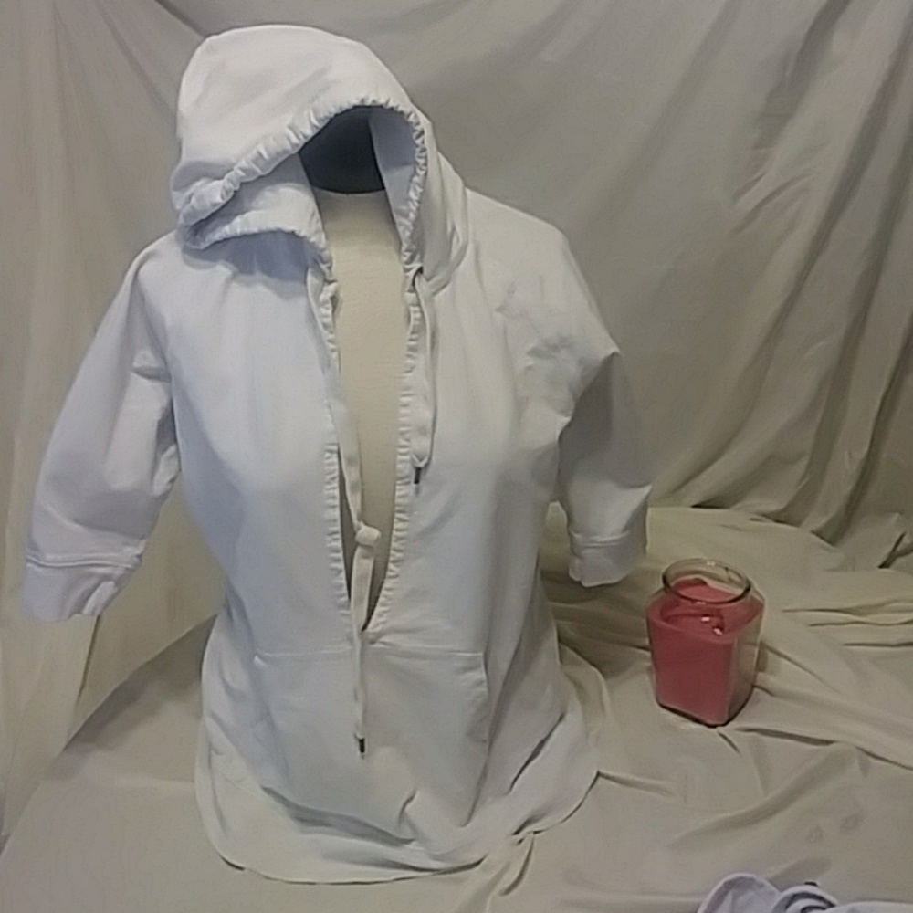 J. Crew white pullover hoodie sweater